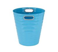 Waytex 931078 Poubelle de bureau bleu ciel - Corbeille à papier en plastique design moderne pour bureau, chambre, salle de bain - Contenance 12,5L - Couleur Bleu turquoise