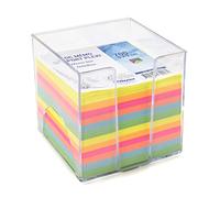 WAYTEX 931151 Bloc mémo de 700 notes multicolores 9 x 9 cm avec support plastique transparent