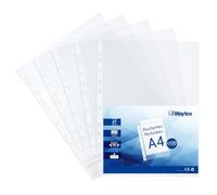 Waytex 931306 Pochettes Perforées A4 Transparentes Grainées 90 microns - Paquet de 100