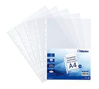 Chemise Pochette Perforée A4 + Max 60 F, Extra Lisse, 8/100,Sachet De 100