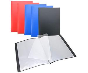 WAYTEX 931410P Lot de 6 Protèges Documents A4 60 Vues 30 Pochettes Couverture Polypro Couleurs Assorties