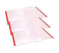 WAYTEX 931412 Protège Documents A4 60 Vues 30 Pochettes Couverture Polypro Rouge (Lot de 3)