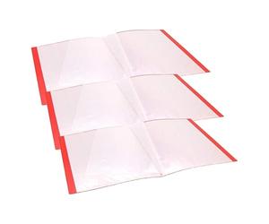WAYTEX 931412 Protège Documents A4 60 Vues 30 Pochettes Couverture Polypro Rouge (Lot de 3)