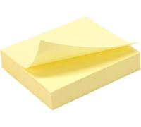 WAYTEX 931641 Notes autocollantes mini bloc de 100 feuilles jaune 75 mm x 125 mm adhésives repositionnables (Lot de 5)