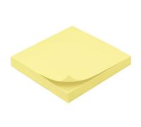 WAYTEX 931642 Notes autocollantes bloc de 100 feuilles jaunes carrées 75 x 75 mm adhésives repositionnables