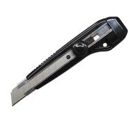 WAYTEX A37927 Cutter 18mm avec Blocage de Lame à Molette Guide lame métal et 3 Lames Sécables incluses pour Pro et Particuliers