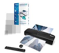 WAYTEX A78209P73 Kit Plastifieuse A3 A4 Pro Rapide jusqu’à 2 x 125 microns avec Rogneuse coupe feuille, Arrondisseur d’angles 100 Pochettes A4 + 20 Multiformats