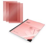 WAYTEX A78241R Couverture de Reliure A4 Transparentes en PVC 200 microns Pack de 100 Rouge transparent