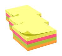 Waytex Bloc note repositionnable 4 couleurs neon 320 feuilles 75x75mm (Lot de 3)