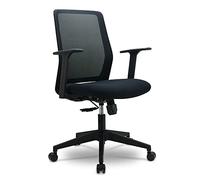 Waytex Chaise de Bureau Confort Fauteuil de Bureau Synchrone Dossier Respirant avec accoudoirs Noir