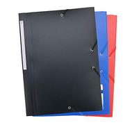 Waytex Lot de 3 Chemises à Elastiques 3 Rabats Polypro 4,5/10e Souple et Opaque A4 - Coloris assortis 931456