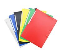 Waytex Lot de 6 Chemises à Elastiques 3 Rabats Polypro 4,5/10e Souple A4 - Coloris assortis
