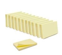 WAYTEX Notes autocollantes repositionnables 12 blocs de 100 feuilles jaunes 75 x 125 mm
