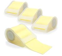 WAYTEX Pack 4 Rouleaux de Note Adhésive Repositionnable Papier Autocollant avec 4 Dévidoirs inclus Largeur 5 cm en rouleau de 5m Jaune pastel