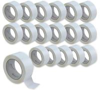 Pack 18 rouleaux Ruban Adhésif d'Emballage Pro BLANC 66m x 50mm Waytex Silencieux Polypropylène 50 microns Blanc G