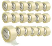 Waytex Pack de 18 rouleaux de Ruban Adhésif d'Emballage Pro TRANSPARENT 66m x 50mm, Silencieux, en Polypropylène épaisseur 50 microns