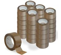 Pack 36 rouleaux Ruban Adhésif d'Emballage Pro MARRON 66m x 50mm Waytex Silencieux Polypropylène 50 microns Marron G