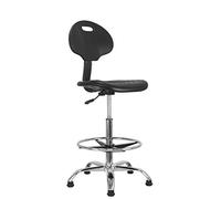 Siège Assis-Debout, Chaise de Bureau Haute, Réglable 57-81 cm, Assise Ergonomique, Repose Pied, pour bureau haut et tables hautes