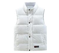 WAZHAKU Gilet matelassé en velours côtelé pour homme - Doudoune épaisse et douce - Sans manches - Veste chaude pour l'hiver - Pour le travail en plein air - Gilet de sport avec poches - Sans manches