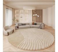 Wbeian Grand tapis rond et moelleux pour salon, moderne, à poils denses, ne perd pas ses poils, chambre à coucher, chambre d'enfant, tapis de sol absorbant l'eau, diamètre 120 cm
