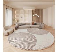 Wbeian Grand tapis rond et moelleux pour salon, moderne, à poils denses, ne perd pas ses poils, chambre à coucher, chambre d'enfant, tapis de sol absorbant l'eau, diamètre 180 cm