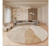 Wbeian Grand tapis rond et moelleux pour salon, moderne, à poils denses, ne perd pas ses poils, chambre à coucher, chambre d'enfant, tapis de sol absorbant l'eau, diamètre 180 cm