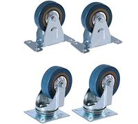 WBTAJZHY roulettes en Caoutchouc Robustes de 2 Pouces, pivotantes directionnelles avec Frein, 120kg