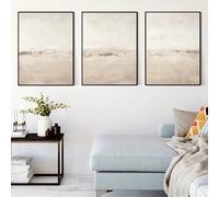 WBYZAC Art Mural,Affiche Abstraite Beige Style Moderne Minimaliste et Neutre Imprimé Nordique sur Toile Décoration Murale pour Salon Cuisine Bureau Ou Maison-40 * 60cm-3Pcs (Pas de cadre)