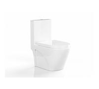 Vente-unique - WC à poser blanc brillant en céramique - Evacuation verticale - NAGILAM