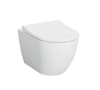 WC sans bride S60, fixations invisibles + Abattant softclose, Blanc (7510-003-6288)