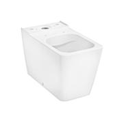 WC sur pied Hansgrohe EluPura Q 61164450 pour réservoir monobloc 640, à fleur de mur avec sortie horizontale/verticale, chasse d'eau AquaFall, SmartClean