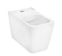 WC sur pied Hansgrohe EluPura Q 62036450 pour réservoir monobloc 650, à fleur de mur avec sortie horizontale/verticale, chasse d'eau AquaFall, effet hygiénique