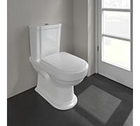 WC sur pied Villeroy & Boch HOMMAGE, à chasse d'eau profonde 666210R1 37 x 72,5 cm, sortie horizontale, pour WC combiné, blanc C-plus