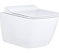 WC suspendu Creavit Design RimOff avec buse Taharet en inox (bidet) Blanc