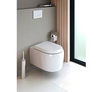 WC suspendu Duravit Collection One, à chasse d'eau profonde, référence 2583090000, fixation invisible, 385 x 570 mm, blanc brillant