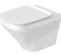 WC suspendu Duravit DuraStyle 54cm, à fond creux, sans bord, rimless, fixation non apparente (Durafix inclus), 25510900001, Couleur: Blanc avec Wondergliss