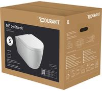 Pack WC suspendu Duravit ME by Starck 452909 - cuvette Rimless + abattant frein de chute, système Durafix inclus