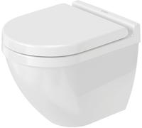 WC suspendu Duravit Starck 3 Compact 48,5 cm, WC à évacuation verticale, 22270900001, Couleur: Blanc avec Wondergliss