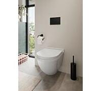WC suspendu Duravit Starck 3 Compact, à chasse d'eau profonde, référence 2520090000, 37 x 48,5 cm, 4,5 l, sans bride, fixation invisible, blanc
