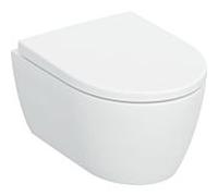 Geberit iCon Set WC suspendu, à fond creux, saillie réduite, design céramique fermé, TurboFlush, siège de WC inclus, 503.049.JT.1, Couleur: Blanc mat