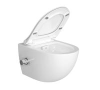 WC Suspendu sans bride avec fonction bidet thermostatique | Swiss Aqua Technologies | Abattant softclose