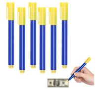 Wcawnlt 6 Stylo Faux Billets Quicktester Stylo détecteur Stylo Détecteur de Faux Billets 13 cm Feutre Detecteur Portable Euro Banque, Pour Magasin, Caisse, Bureau, Voyage