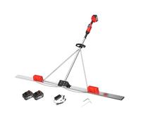WCXTY Équipement de Nivellement Béton, Batterie 48V, Double Moteur Brushless, Contrôle de Vibration à 9 Vitesses, Règle INOX 2M pour Chantiers et Fondations(1.5M)