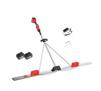 WCXTY Règle de Nivellement Béton, Double Moteur sans Balais, Affichage Batterie et Vitesse, Contrôle de Vibration Réglable, Lame INOX 2M pour Allées Terrasses et Chantiers(1.5M)