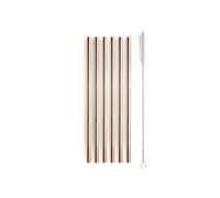 Wd Lifestyle - Lot de 6 Pailles en acier inox Ø8mm L21 cm Finition Cuivre Glossé - WD LIFESTYLE