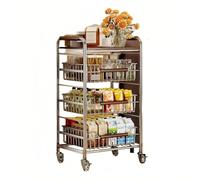 wD7rE5bm6z desserte de Cuisine Organisateur Mobile d'étagère de Stockage Casse-croûte Chariot Roulant extractible d'acier Inoxydable Chariot de Stockage