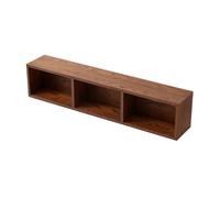 wD7rE5bm6z étagère à Livres Bibliothèque Murale de Couleur Noyer, présentoir rectangulaire en Bois à Trois grilles, for étagères Livres organisateurs Bureau et Maison