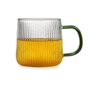 wD7rE5bm6z Gobelets en verre Gobelet en verre à rayures verticales, 320 ml Verrerie de cuisine(Green)