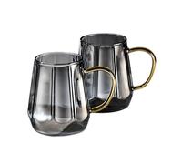 wD7rE5bm6z Gobelets en verre Set of 2 Glass Coffee Cups, 11.8Oz Verrerie de cuisine(Grigio)