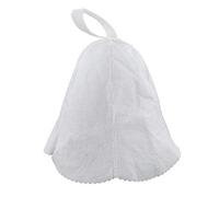 Wdfnexalai Bonnet de sauna russe Banya en feutre de laine naturelle pour l'extérieur, le spa, le bain Blanc